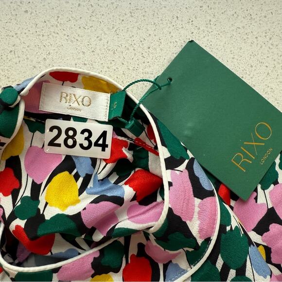 Rixo Lucy Dress Camouflage Micro Tulip - Picture 8 of 9